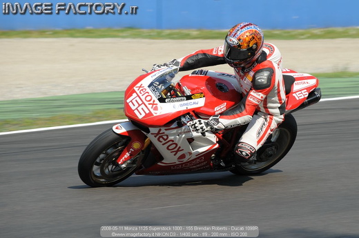 2008-05-11 Monza 1125 Superstock 1000 - 155 Brendan Roberts - Ducati 1098R